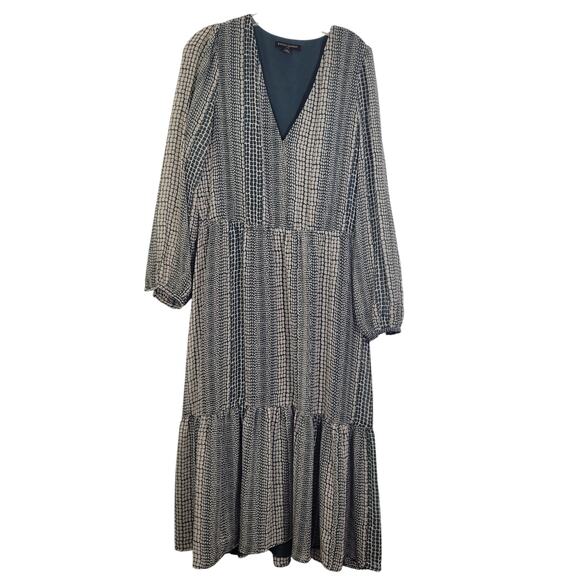 Banana Republic Women's Flounce Hem Green Maxi Dress Size L  102125-1232 - Picture 2 of 8